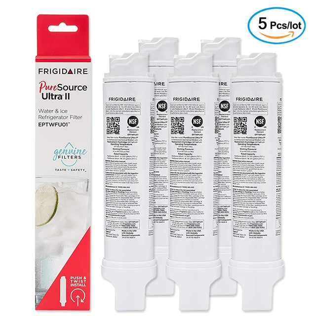 Replacement Refrigerator Water Filter Compatible with Frigidaire EPTWFU01 / EWF02