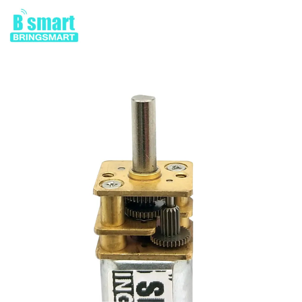 Bringsmart 12mm Micro Gear Motor 3mm Diameter Shaft 6v 12v DC Metal Gearwheel Hobby Customized Gear Reduction Electric Motor N30