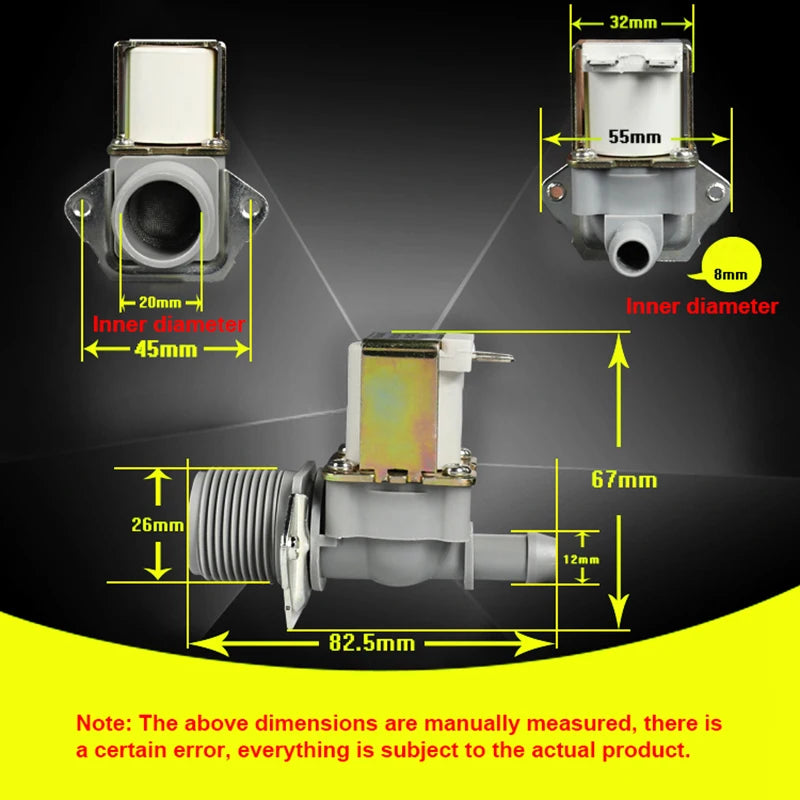 3/4" Plastic Motorized Solenoid Valve Temperature Resistance 100℃ Inlet Valve Ice Machine Air Conditioner 12V 24V 220V