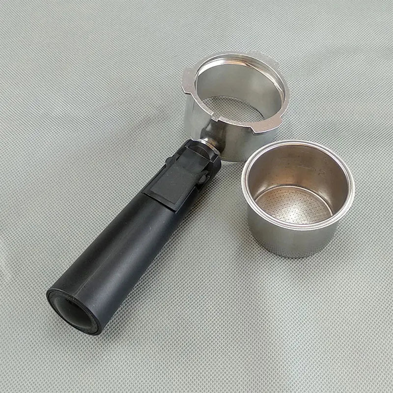 51mm Bottomless Coffee Filter Coffee Machine Accessories Basket Holder Handle Hollow Handle Compatible with Homix Saachi Qster