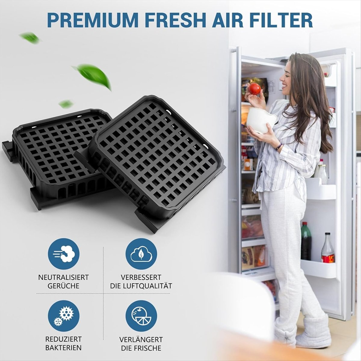 Replacement Refrigerator Air Filter — A75K / 9096989 / 988246000 / 7440021-00 Reference — 3 Pack