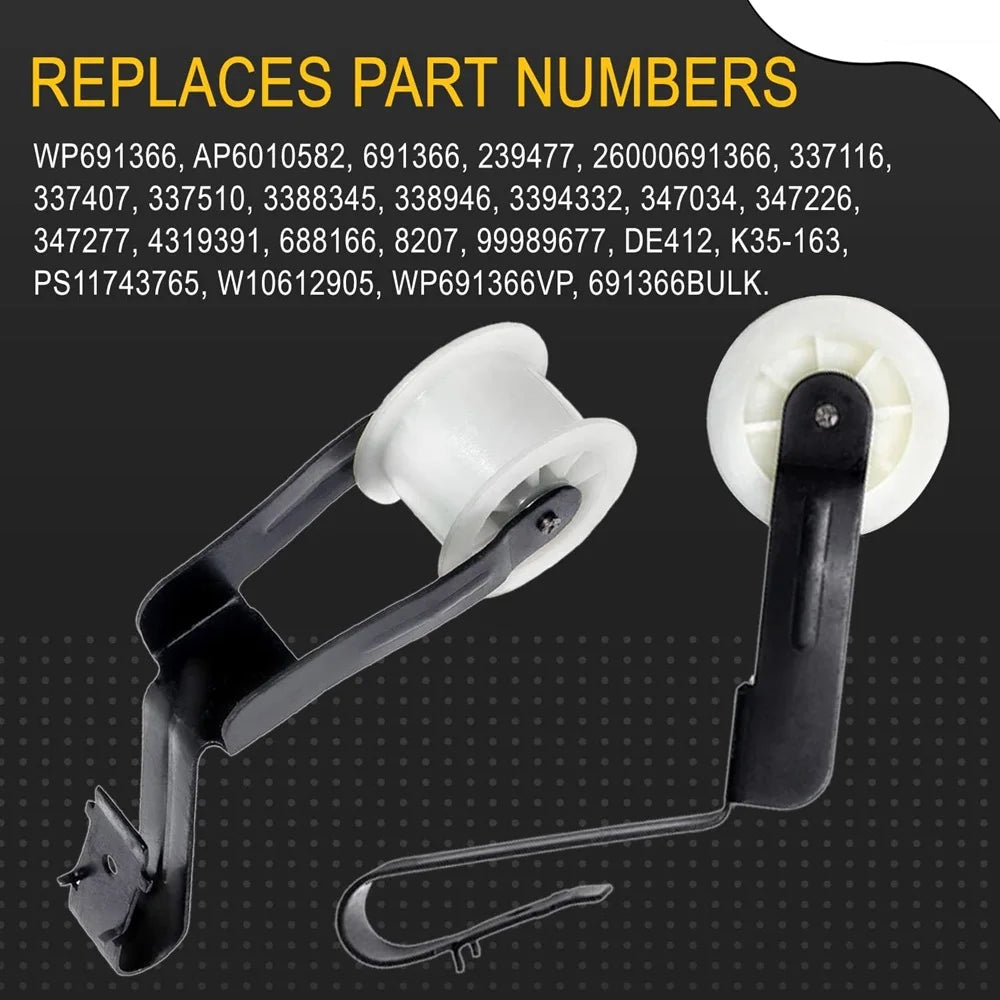691366 Dryer Idler Pulley Compatible with Whirlpool Kenmore Maytag Dryers AP6010582 PS11743765 WP691366 337116 337407