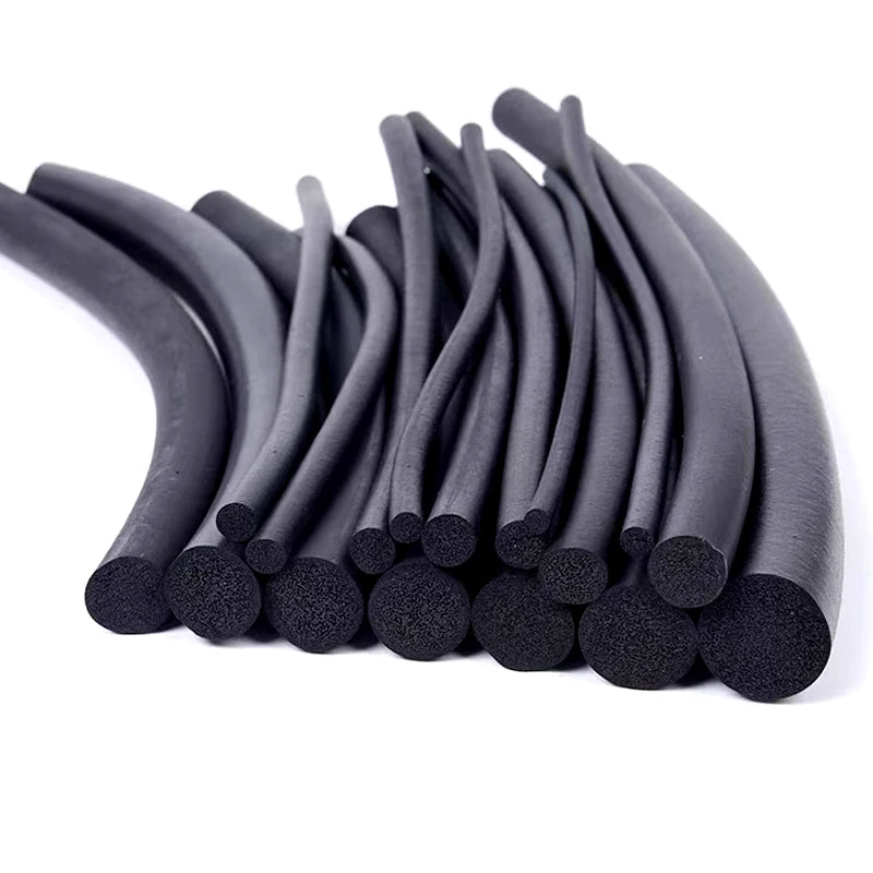 EPDM Sealing Strip 2/4/6/8/10/12/14/16/18/20mm Rubber Foam Sponge Cord Bar Car Door Sound Proofing Window Dustproof Seal Gaskets