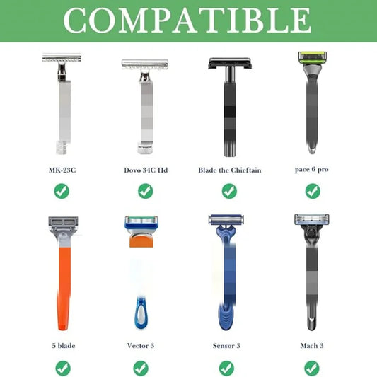 1 Pc Aluminum Alloy Safety Razor Stand Base Men's Shaving Stand for Bathroom Countertops Metal Manual Beard Shaver Holder