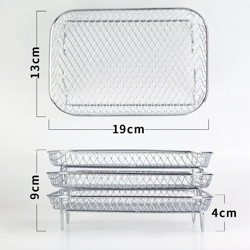8 inch Air Fryer Racks, Air Fryer Accessories, Baking Rack,Round Stackable Grill, Fit All Airfryer 4.2Qt - 5.8Qt