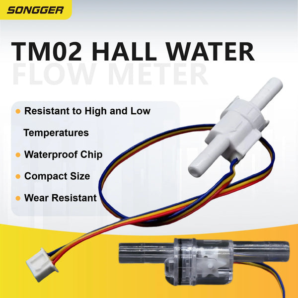 TM02 TM03 Hall Effect Water Flow Sensor Pulse Flow Meter Micro Liquid Flow Sensor 1/4" 3/8" for RO Water Purifier Coffee Machine