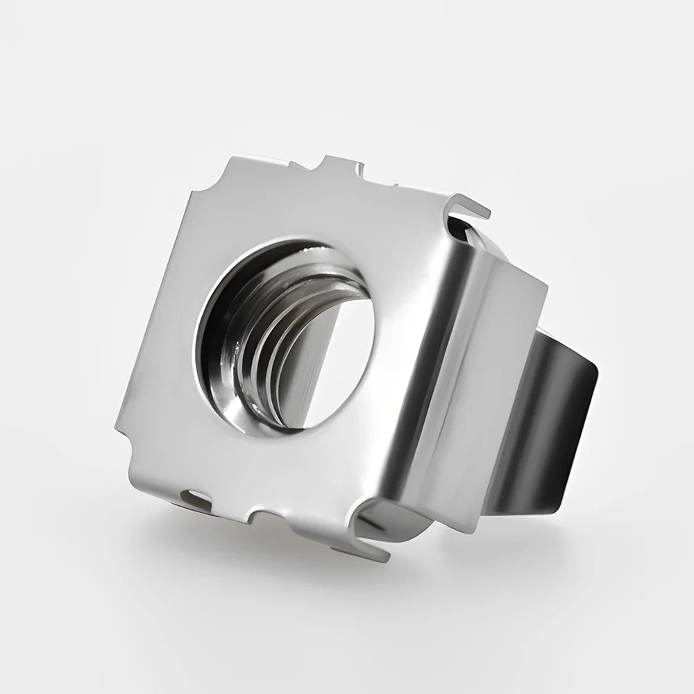304 Stainless Steel Card Cage Nuts Quartet Floating Nuts Square Snap-In Nut for Rack Mount Server Cabinet 5pcs-10pcs M4 M5 M6 M8