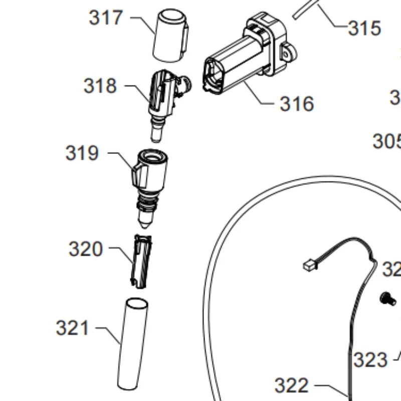 Compatible with Philips coffee machines, models EP2121, EP2124, EP2221, EP1221, EP2220, EP3221, foam mixing assembly accessories