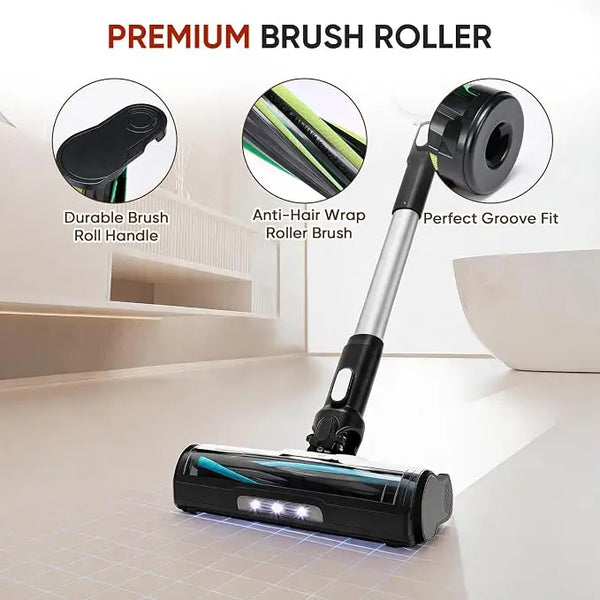 Compatible with LEVOIT LVAC-200 cordless vacuum cleaner brush roller set, anti tangling design, used for carpet hard floors