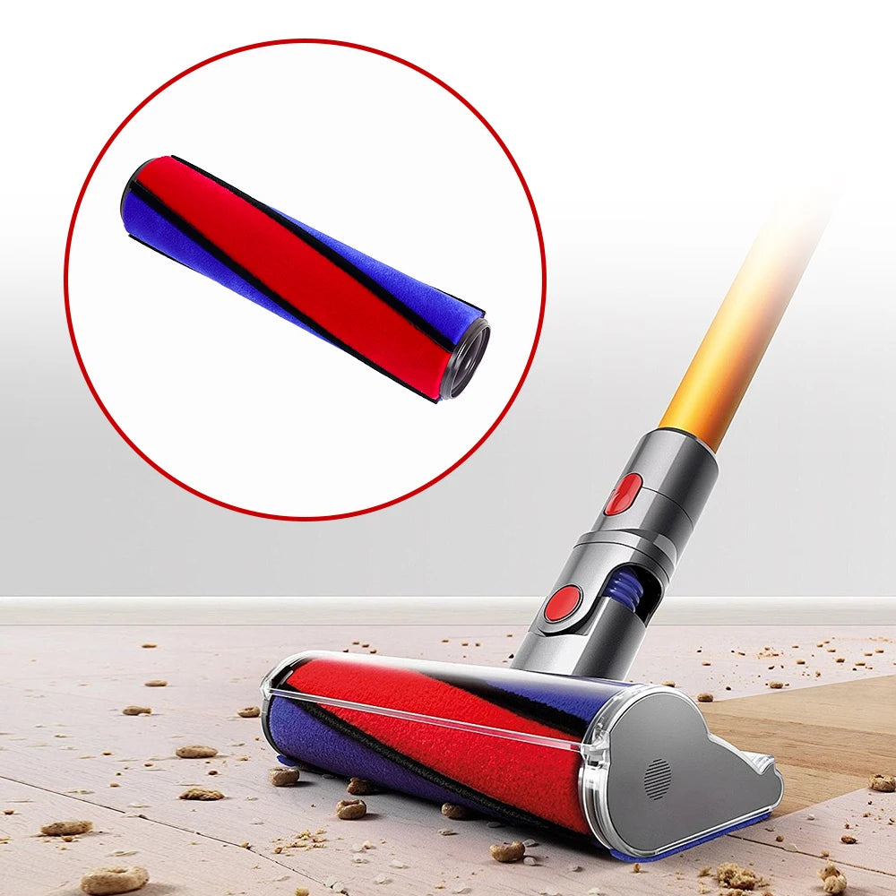 Soft Roller Brush Part For Dyson V6 V7 V8 V10 V11 Vacuum Cleaner Carpet Brushroll Bar Soft Velvet Roller Brush Bar Accessories