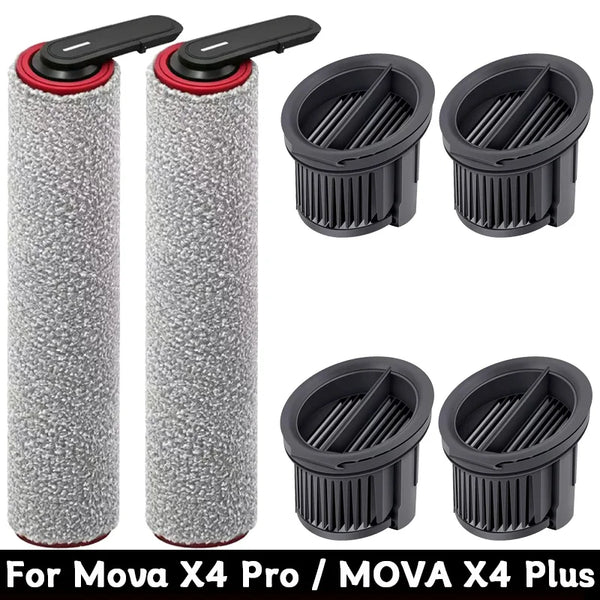 For Mova X4 Pro / MOVA X4 Plus Wet Dry Vacuum Cleaner Accessories Brush Roller And Filter Replacement Spare Parts