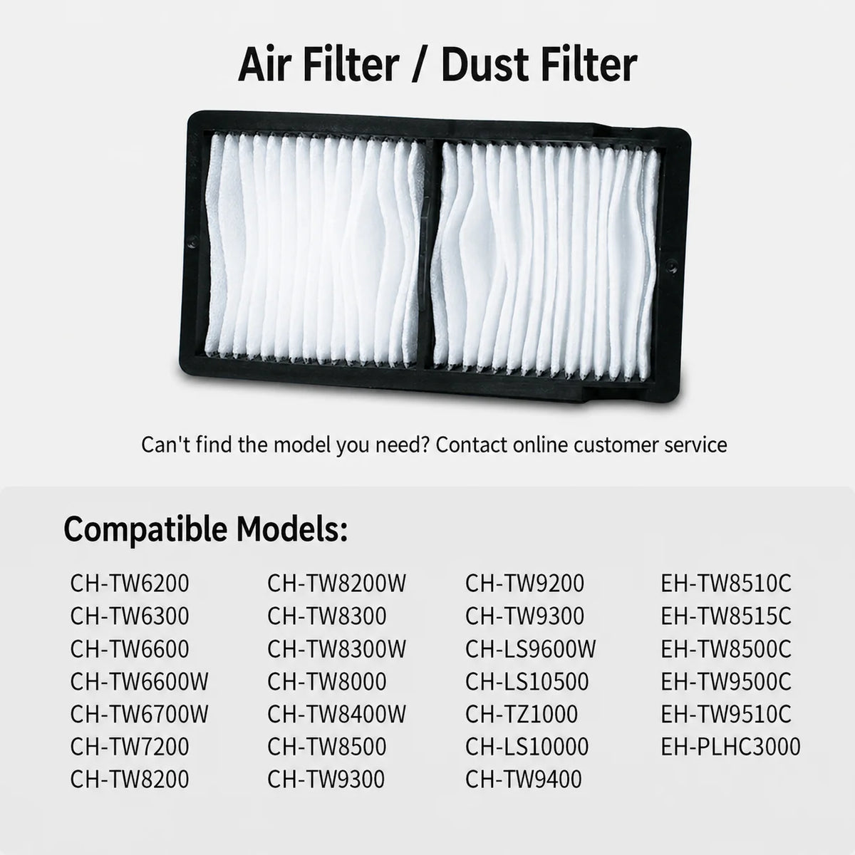 Replacement Projector Air Filter — ELPAF39 / V13H134A39 / EH-TW7100 / TW7200 / TW7300 — Model Options