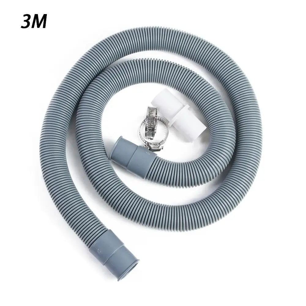 Washing Machine Dishwasher Drain Waste Hose Extension Pipe Kit 1/2/3M