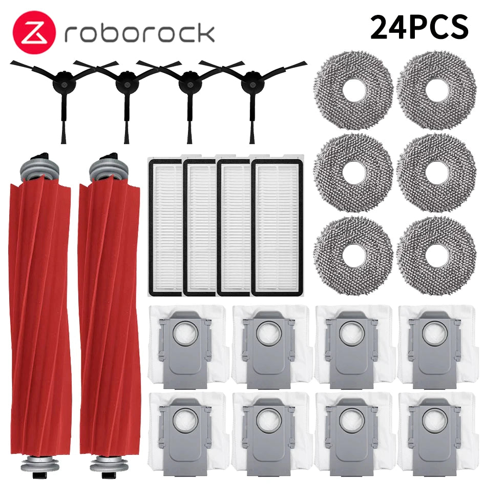 Compatible with Roborock Q Revo MaxV / Q Revo S / Q Revo Pro Robot Aspirador Accesorio Bolsa De Polvo Cepillo Lateral Principal Filtro HEPA Paño