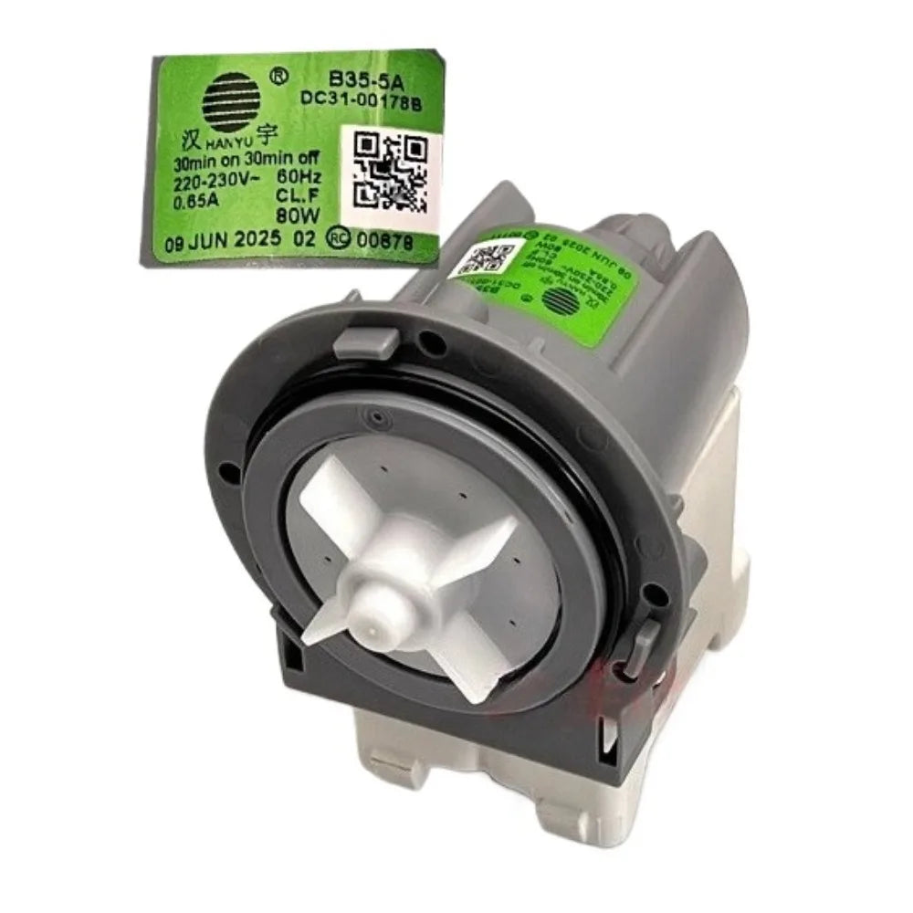 B35-5A DC31-00178B Drain Pump Motor Compatible with Samsung Washing Machine Washer Drainage Replacement Parts