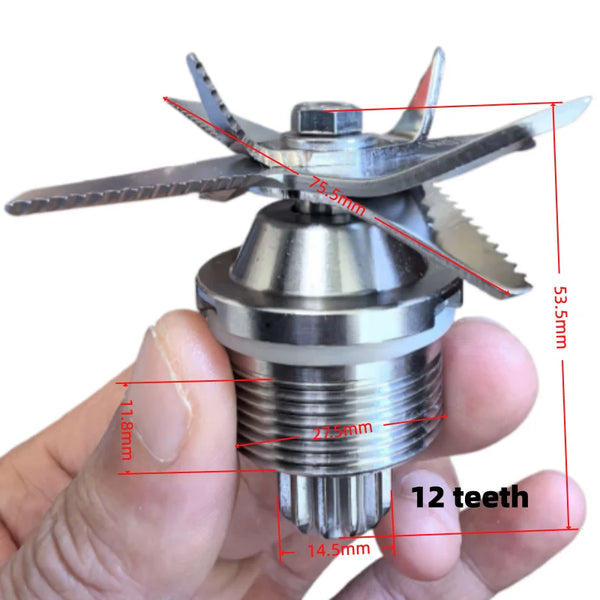 12 Teeth Stainless Steel Blender 5/4L Container Blade Large-Capacity Mixing Cup Blade