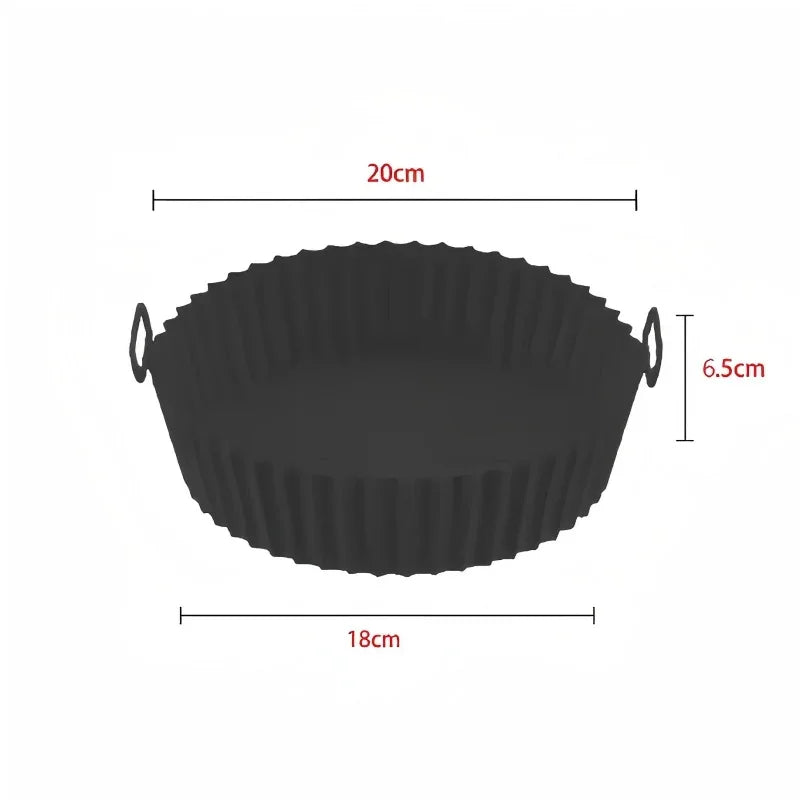 Square Silicone Air Fryer Liners Reusable Non Stick Baking Mat for 4 to 7QT Fryer Oven Microwave Kitchen Baking Use