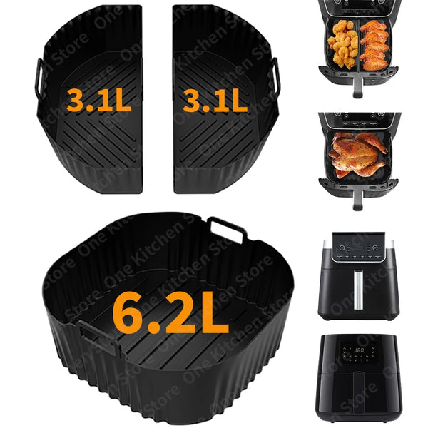 Separating Air Fryer Mold for Philips Series 2000 NA230/00 COSORI 5.5L/6L/6.2L Reusable Flat Air Fryer Liner Baking Accessories