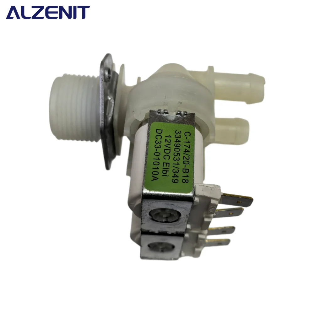 Compatible with Samsung Washing Machine DC33-01010A C-313/21-A35 DC12V Electric Water Inlet Solenoid Valve Washer Replacement Parts