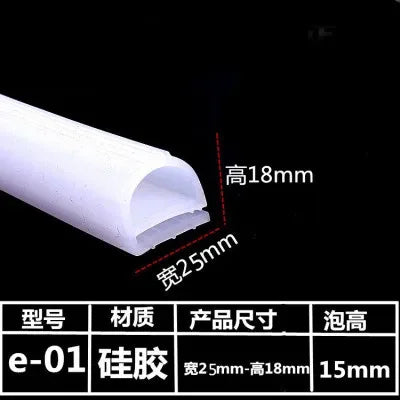 Silicone seal E Type Strip Red White E Shape Silicone Stirp Door Oven Freezer Door Oven Steaming