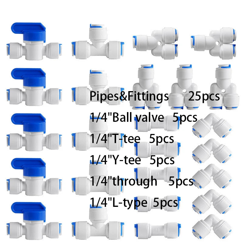 9/18/24/25/29pcs Water purification fittings assembly Coffee machine ice machine water accessories Pipes & Fittings