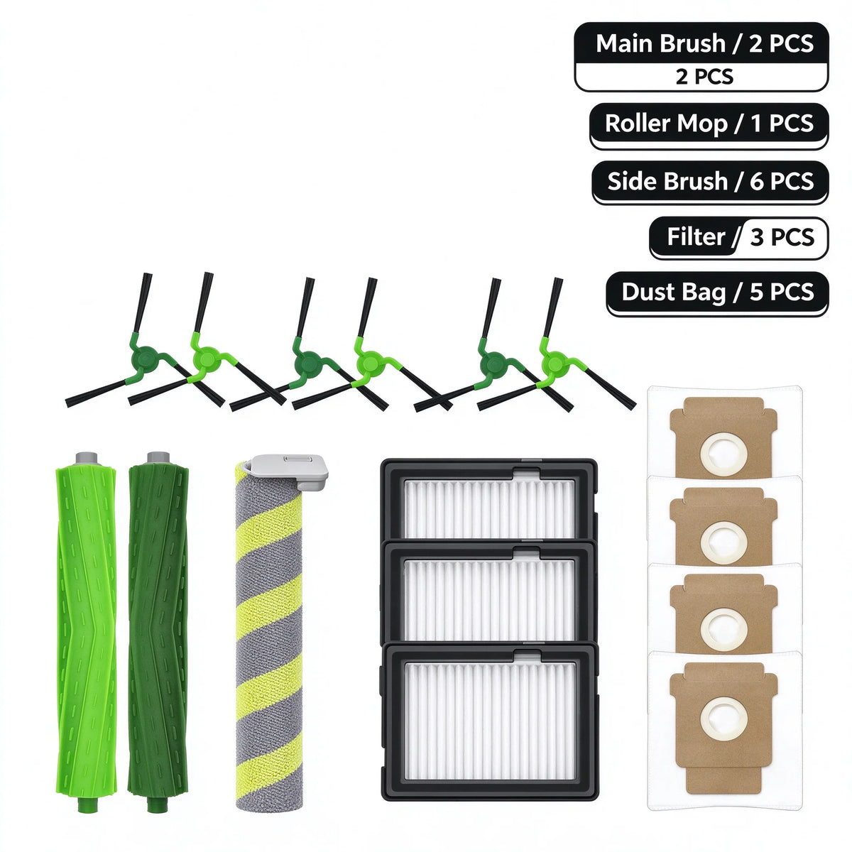For iRobot Roomba Max 705 Combo 775 Combo 706 Combo 707 Combo Replacement Parts Side Brush Main Brush Filter Dust Bag Roller Mo
