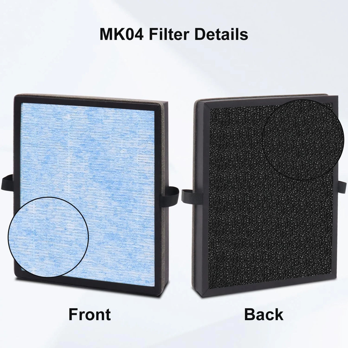 2 Pack MK04 Replacement Filter Compatible with Aroeve - Filter Replacement For Filte Pet Dander