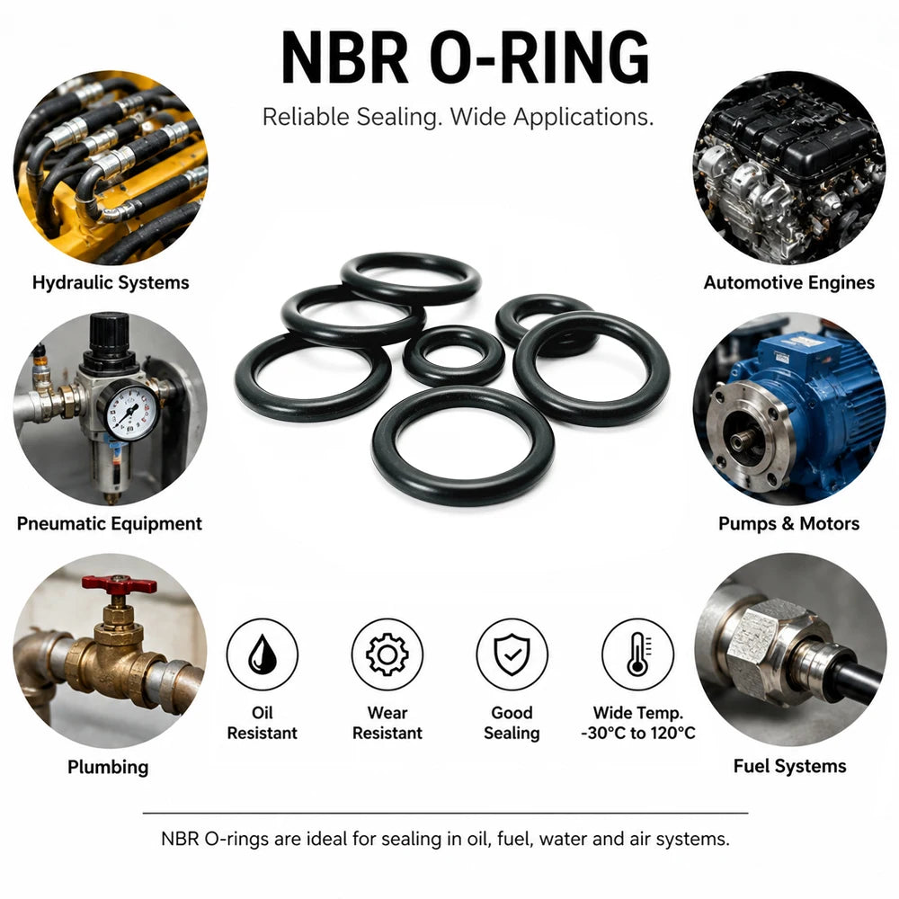 20Pcs NBR O-Ring CS 2mm OD 5~50mm /corrosion-resistant/equipment maintenance rubber O-ring