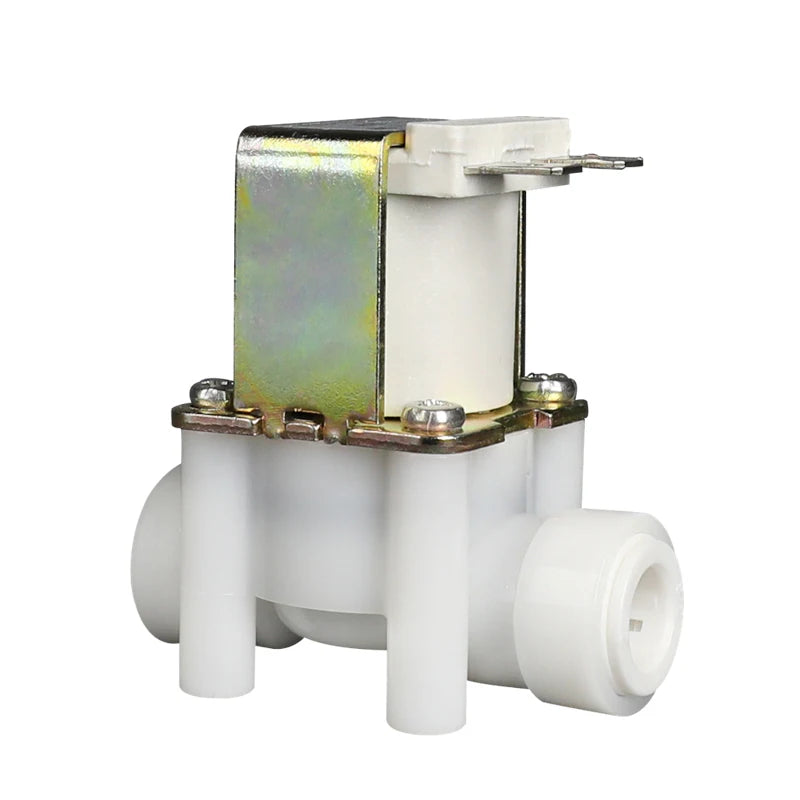 1/4" 3/8" Plastic Motorized Solenoid Valve DN8 DN10 Quick Plug Drinking Fountain Pure Water Machine Solenoid Valve 12V 24V 220V