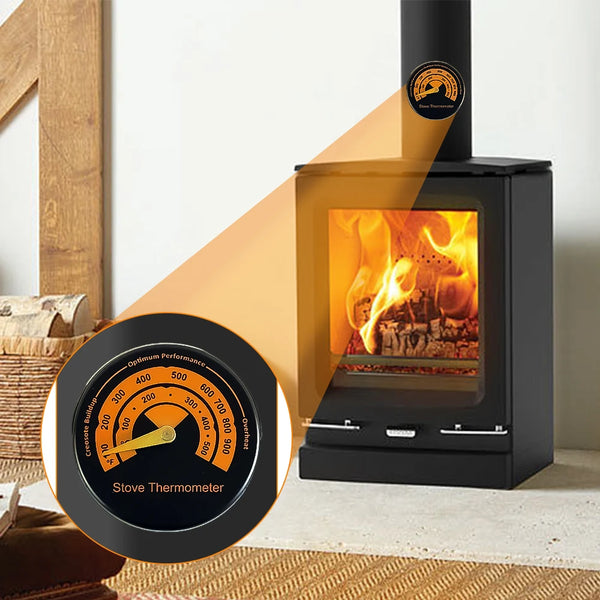 Wood Stove Thermometer Magnetic Oven Stove Temperature Meter Stove Top Thermometer for Wood Burning Stoves / Gas Stoves