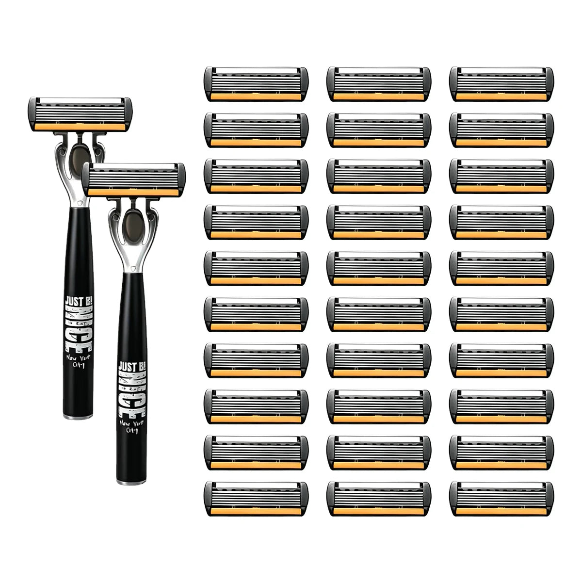 Manual Razor Set with Six-Layer Blades