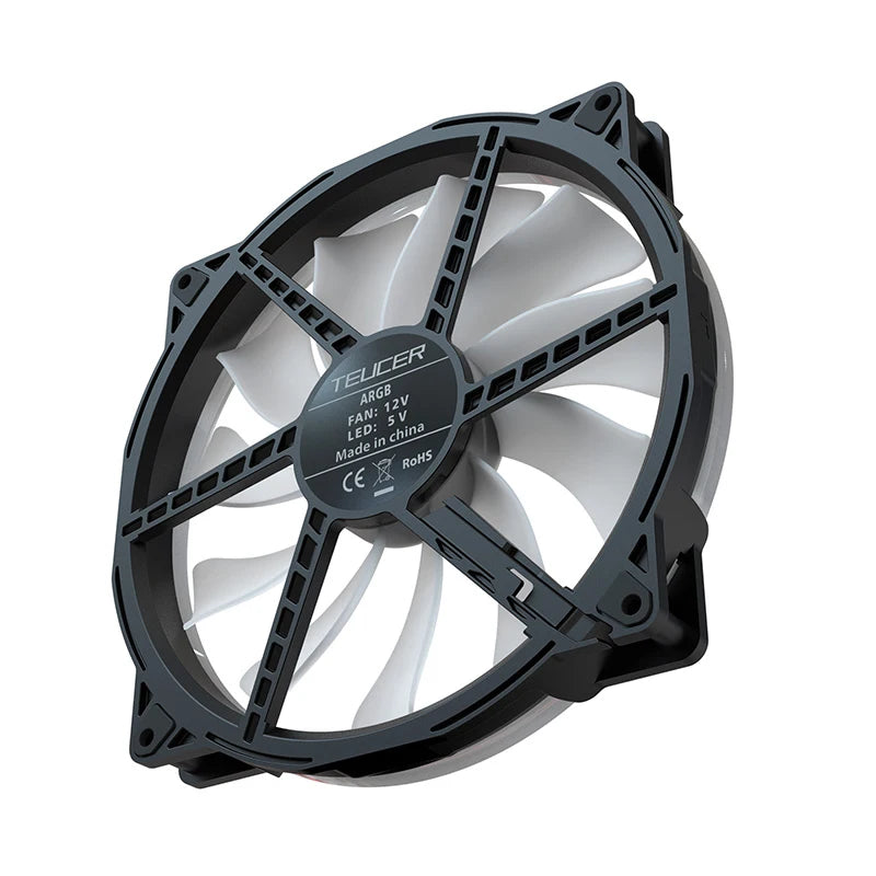 TEUCER FD200 200mm ARGB Computer Case Fan 5V 3PIN LED Cooling Fans Desktop PC Case Accessories