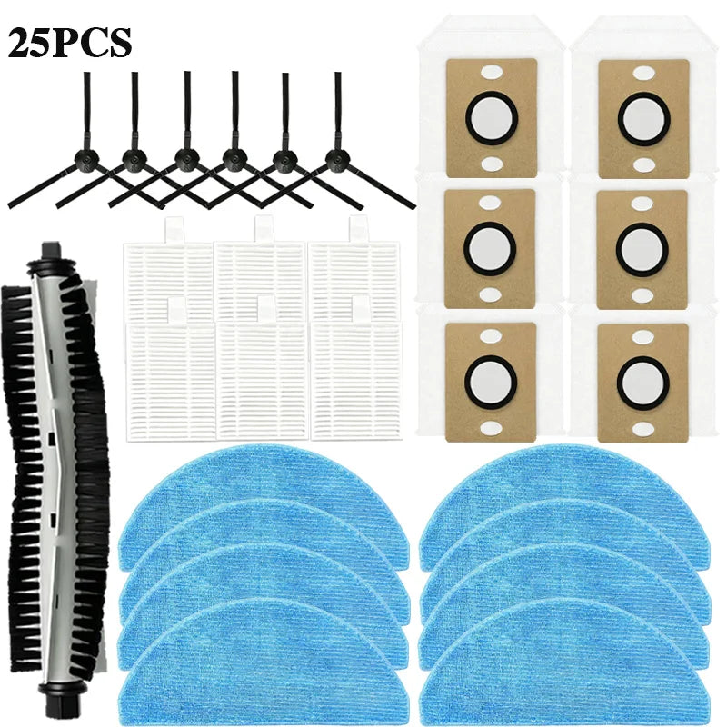 For ILife A30 Pro Robot Vacuum Cleaner Accessories Main Roller Side Brush Hepa Filter Mop Cloth Dust Bag Parts Replacement