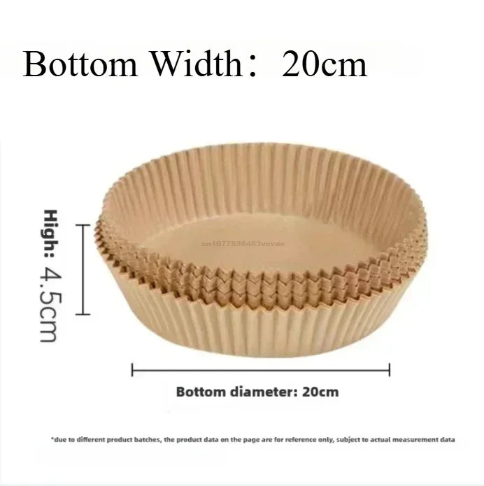 Air Fryer Paper Oven Paper Disposable Brush Non-Stick Airfryer Baking Papers Liners Parchment Paper for Baking Microwave