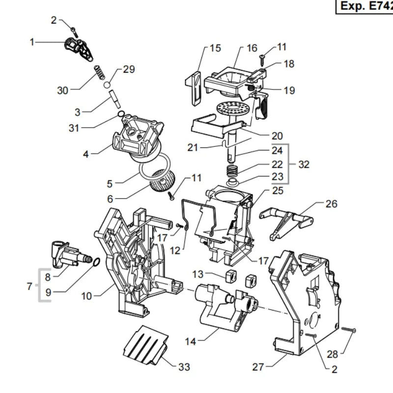 Compatible with Philips HD8651 HD8652 HD8743 HD8745 HD8761 HD8762 HD8763 HD8821 HD8824 Coffee Machine Accessories
