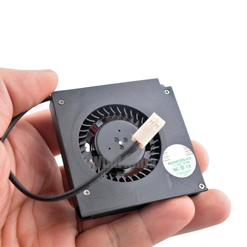 (2Pcs) MGA5012XS-A10 55x55x10mm DC12V 0.19A Ultra Thin Centrifugal Turbine Blower Fan for 3D Printers
