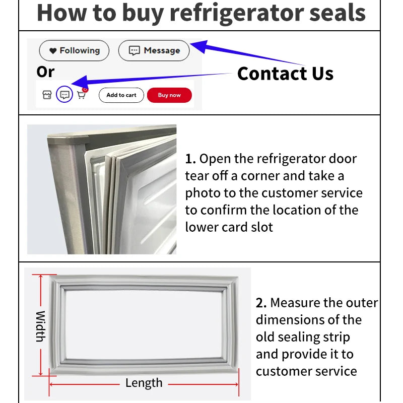 Refrigerator Door Seal — 6m — Rubber — Custom Size