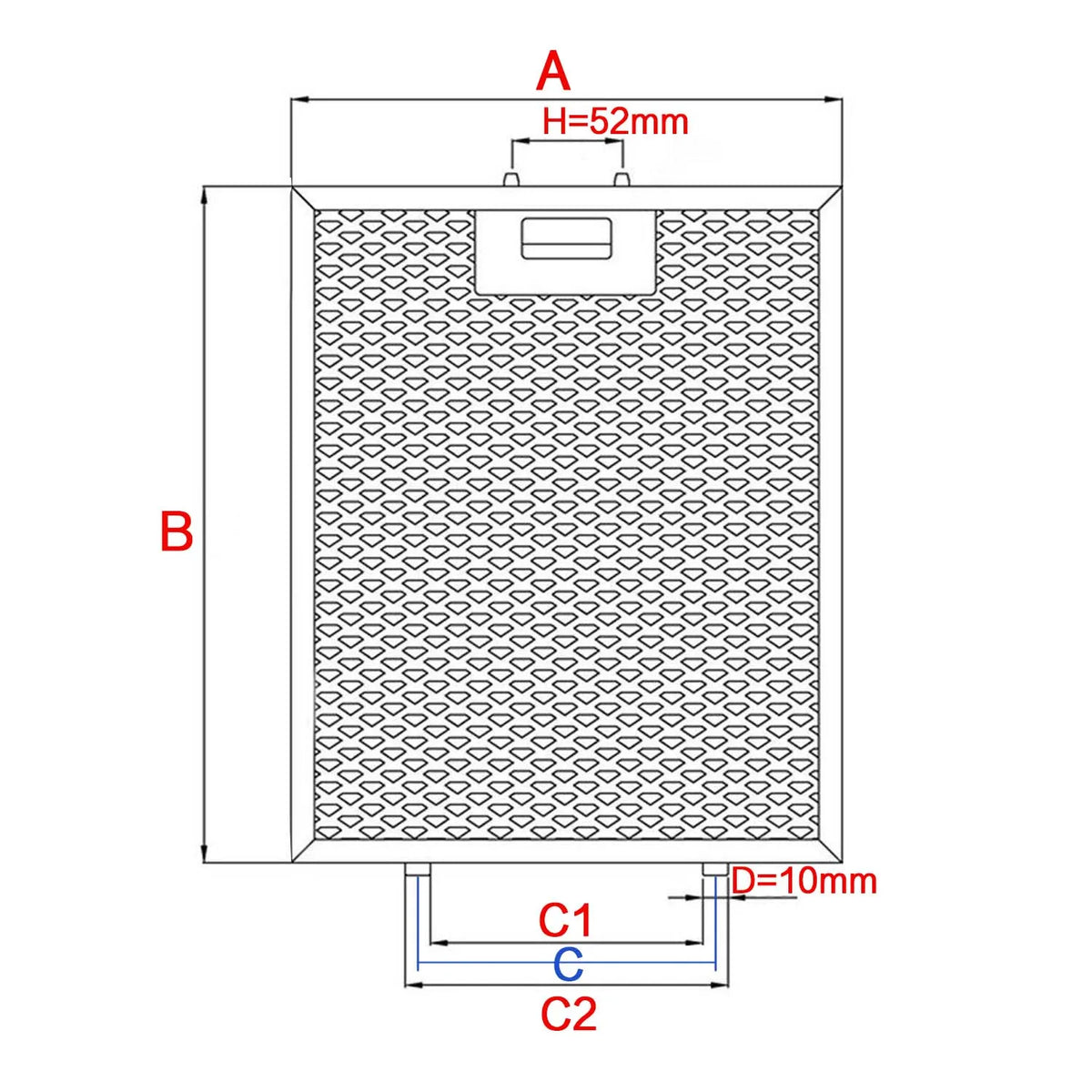 Cooker hood mesh filter hood metal grease filter range hood filter replacement filter screen aluminum mesh 270X320 260X320 252x3