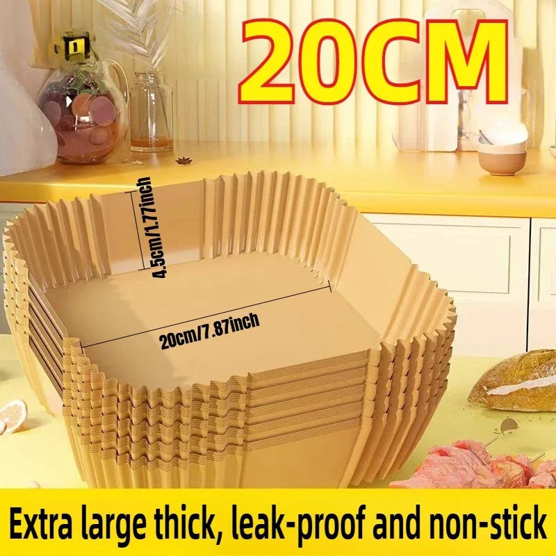 Non-stick Air Fryer Paper Liner-for Baking Microwave-Air Fryer Accessories Aerogrill Parchment for Home and Kitchen Baking Tools