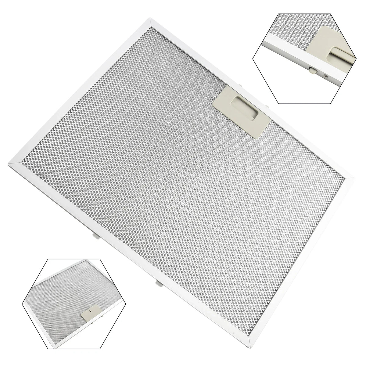 Silver Cooker Hood Filters Metal Mesh Extractor Vent Filter 400 X 300 X 9mm Range Hood Grease Filter Heating Cooling Vents Parts