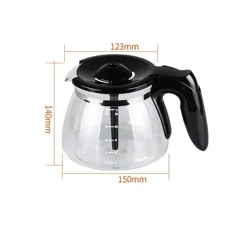 Coffee Pot Glass Cups, Compatible with Philips Coffee Machine Accessories, HD7447, HD7457, HD7461, HD7462