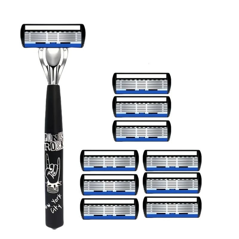 Manual Razor with Six-Layer Blades