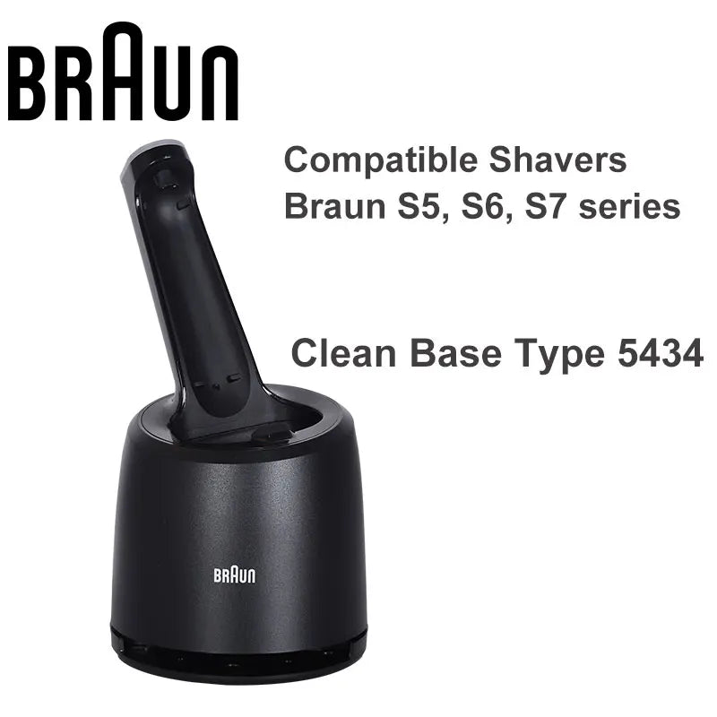 Braun Clean and Charge Base Type 5434 Deep Clean Shaver keep shaving head clean suit for Braun S5 S6 S7 series electric shaver