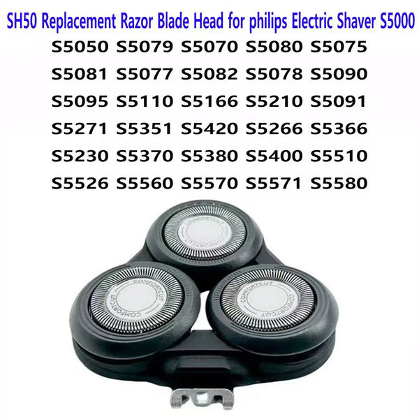 SH50 Replacement Razor Blade Head Compatible with Philips Electric Shaver S5000 S5340 S5370 S5380 S5400 S5510 S5560 S5570 S5140 S5210 S5230