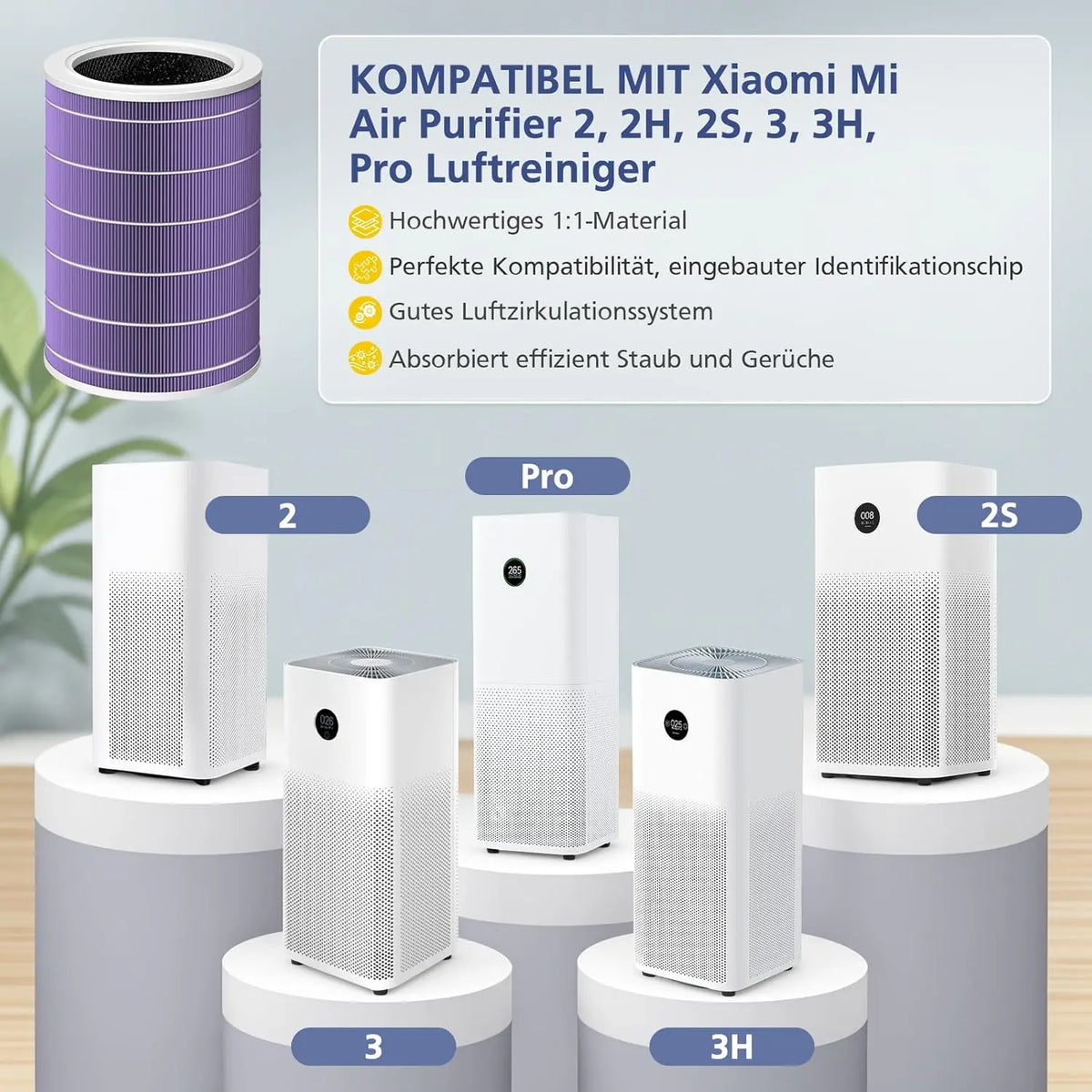 Air Filter Replacement Compatible with Xiaomi Mi 1/2/2S/2C/2H/3/3S/3C/3H Mijia Air Purifier Carbon Filter Accessories