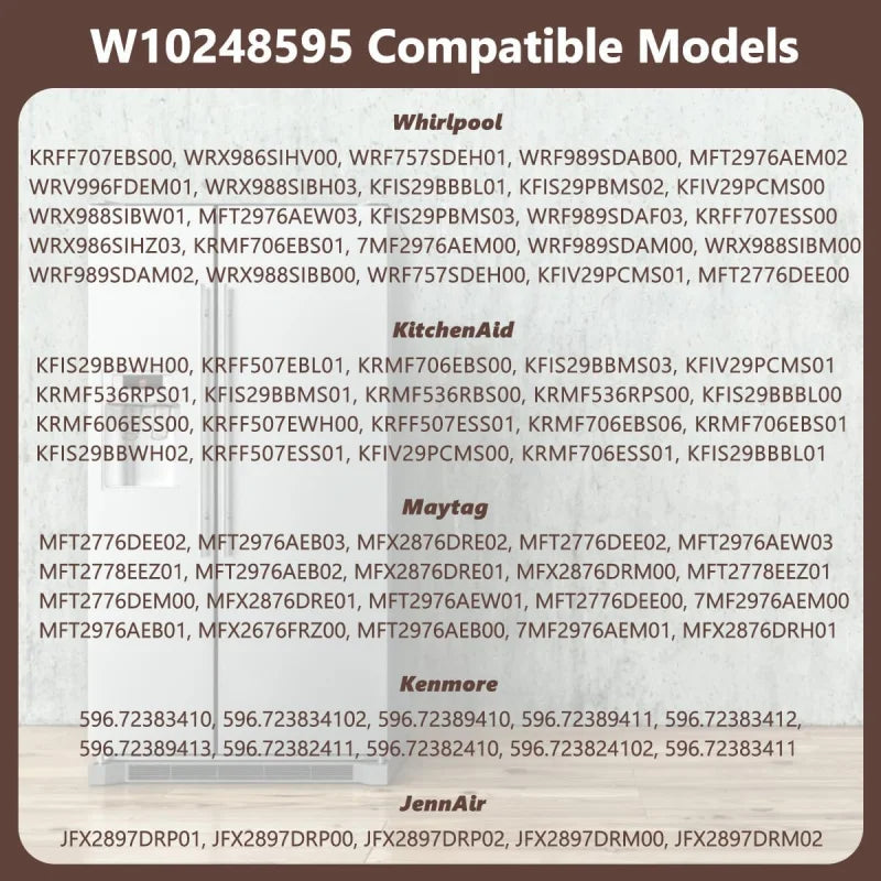 Replacement Refrigerator Air Damper Compatible with Whirlpool W10248595 / WPW10248595