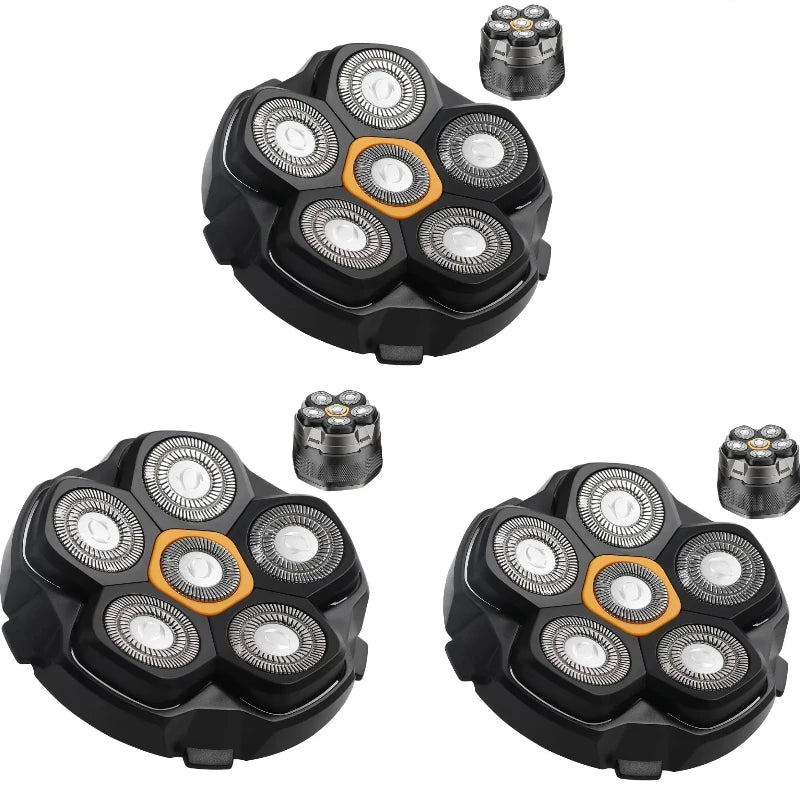 Magnetic 6 Blade Head Shaver Replacement Heads Compatible with Wyklaus Redbreak Detona DOAO Head Shaver