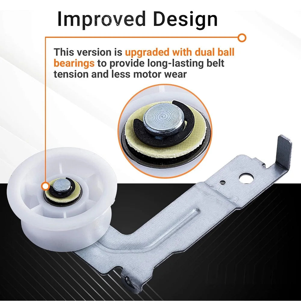 DC93-00634A Dryer Idler Pulley & 6602-001655 Drum Belt Compatible with Samsung & Kenmore 6602-001314 PS4133825 DC96-00882B DC96-00882C