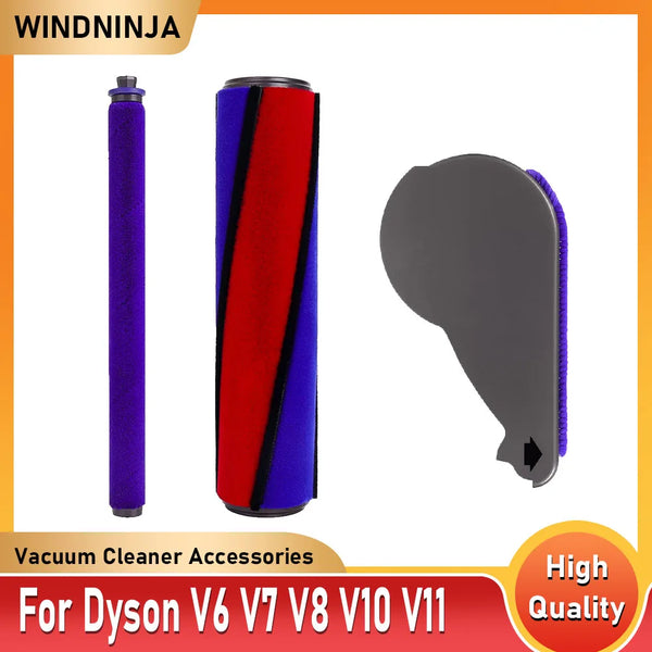 For Dyson V6 V7 V8 V10 V11 Vacuum Cleaners Soft Velvet Roller Brush Bar Accessories Carpet Brush Bar Side Cover Part