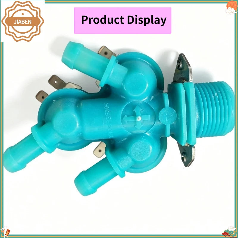 3-Way Water Inlet Valve DC62-00233K Compatible with Samsung Washing Machine, 12V Solenoid Valve Replacement